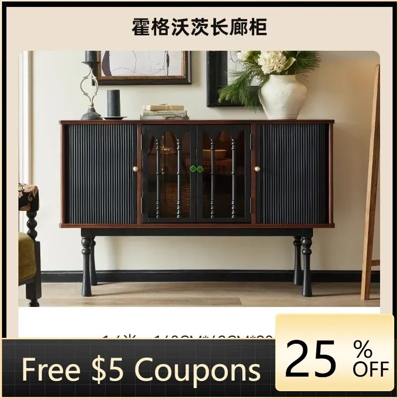 

CC Vintage Entryway Hallway Cabinet Wall-Mounted Integrated Storage Tea Cabinet decoration home