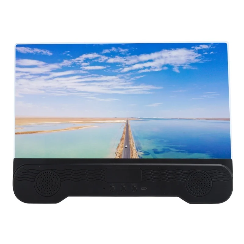 Lente d'ingrandimento per schermo per telefono cellulare da 14 pollici con staffa di supporto per amplificatore video per altoparlante Bluetooth
