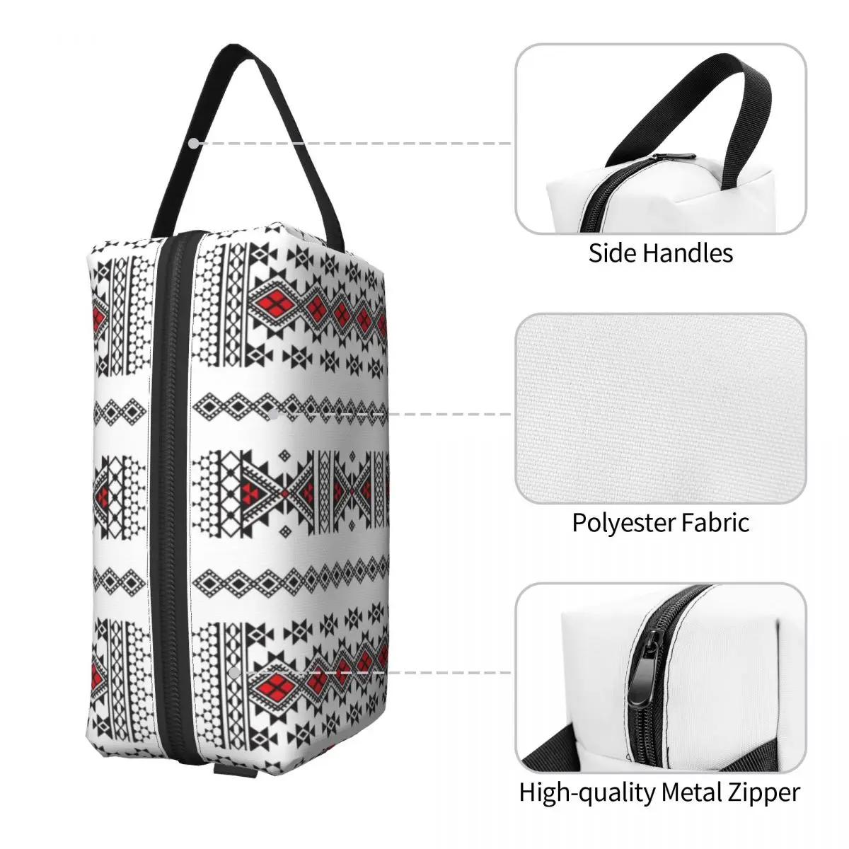 Alfombra Kabyle de viaje personalizada para mujer, bolsa de aseo, bohemios, amazogh Berber, organizador de maquillaje cosmético, almacenamiento de belleza, Kit de estuche Dopp