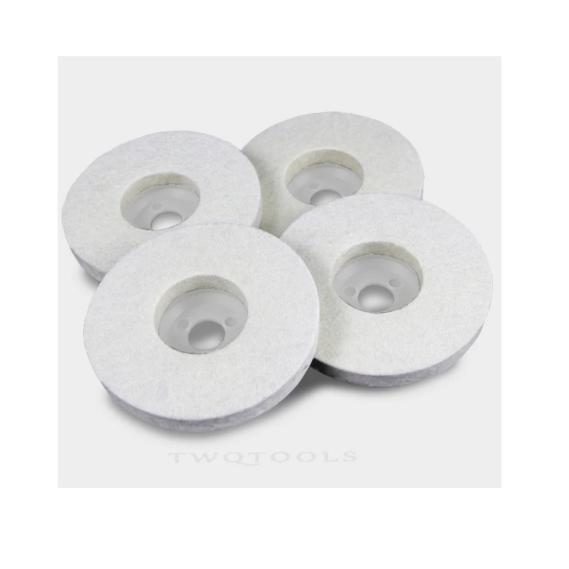 4 Inch Wolvilt Polijstschijf Buffing Pads voor Haakse Slijper Reinigingswiel voor Metaal 100mm x 16mm Schurende Polijsttool