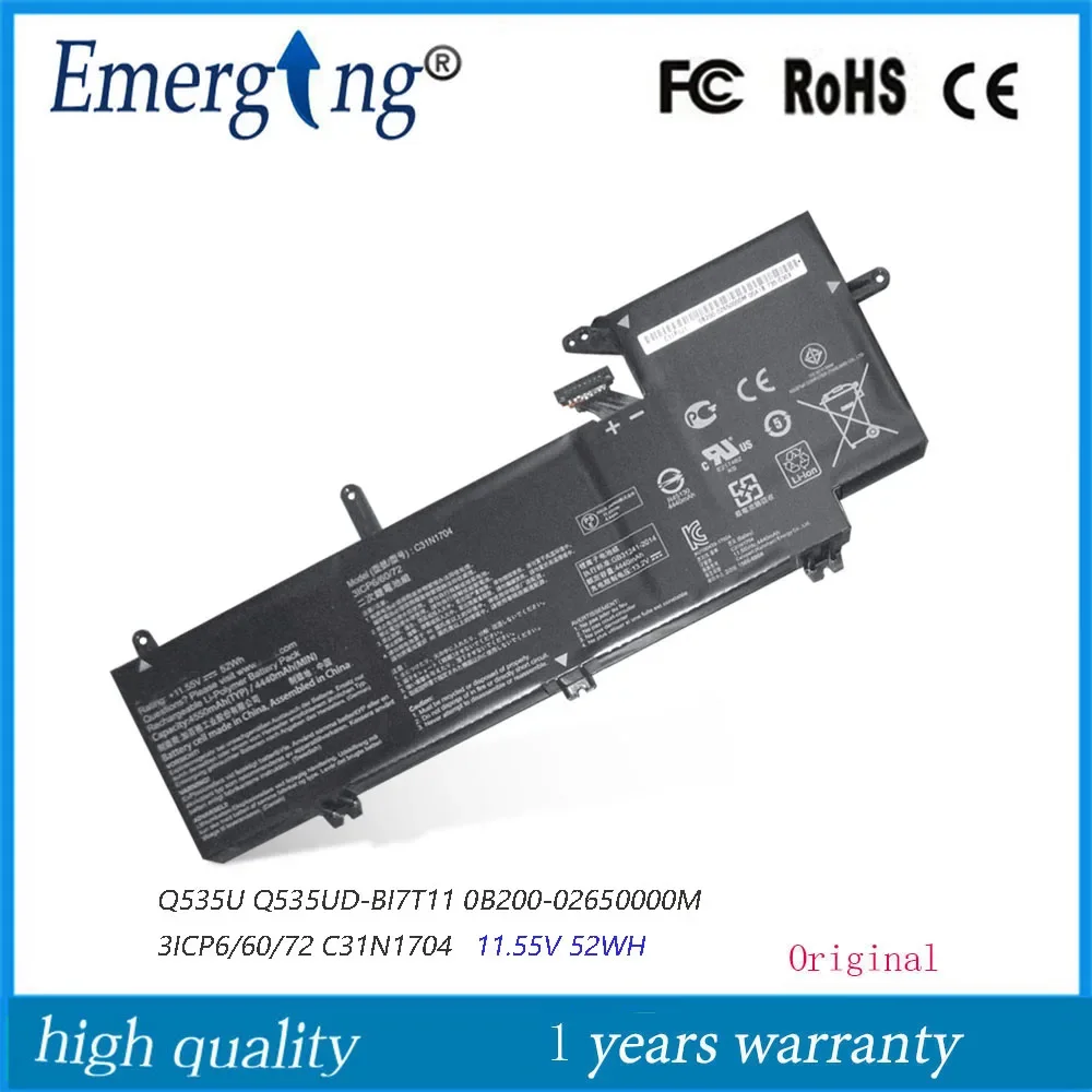 

11.55V 52Wh Laptop Battery C31N1704 For ASUS ZenBook Flip 15 Q535U UX561UD