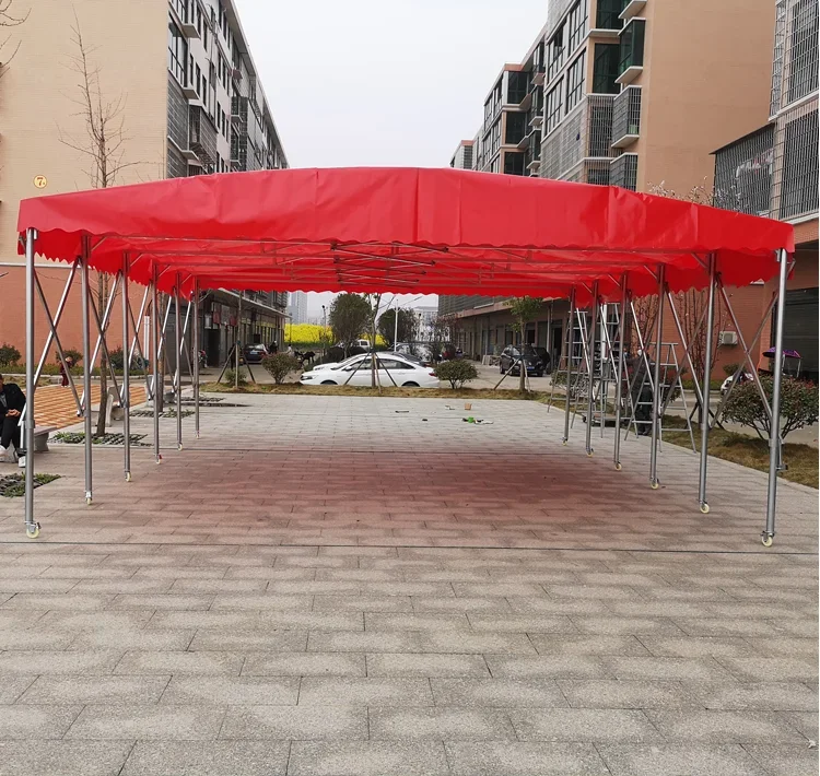 Large push-pull canopy activity retractable canopy outdoor block car electric vehicle sunshade tent