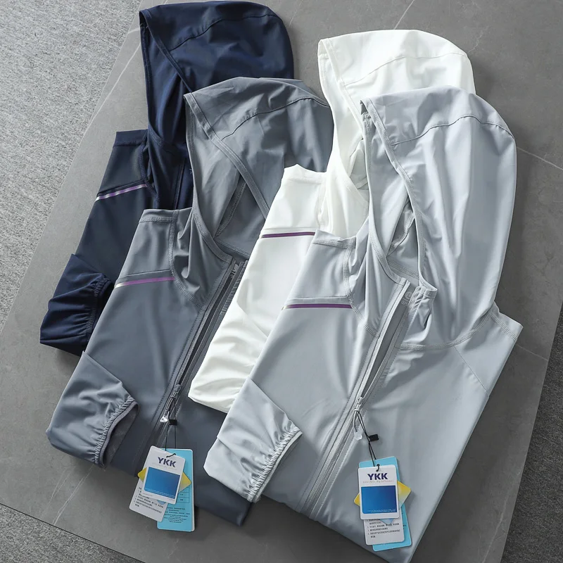 

Ice Sensation UPF50 Солнцезащитная одежда Мужская шелковая кожа с капюшоном Верхняя одежда Jaet Faion Urban Sle Long Sve Дышащая