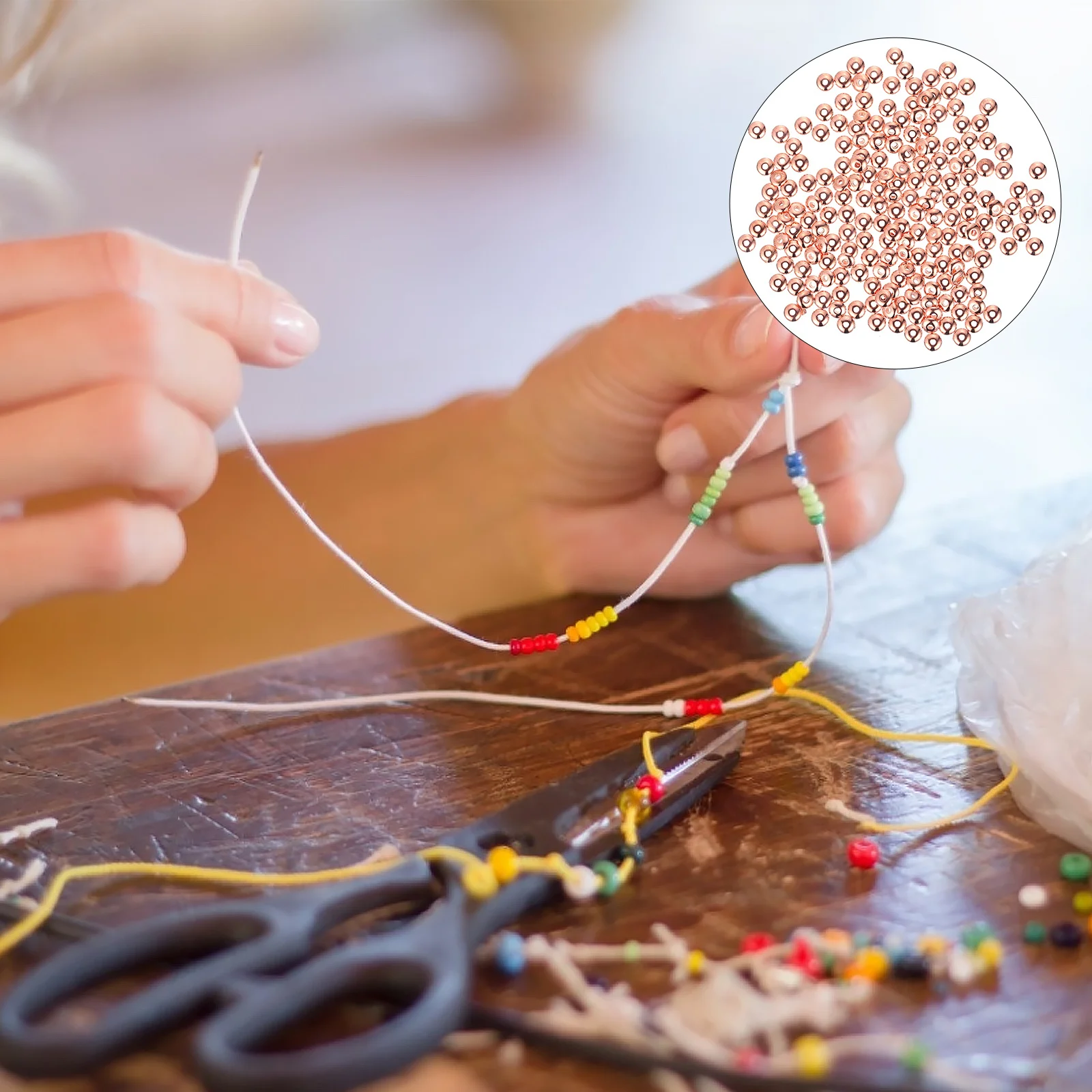 

1000Pcs DIY Jewelry Beads Spacer Beads for Bracelet Necklace Dangle Earring Curtain Sweater Chain Craft Decoration