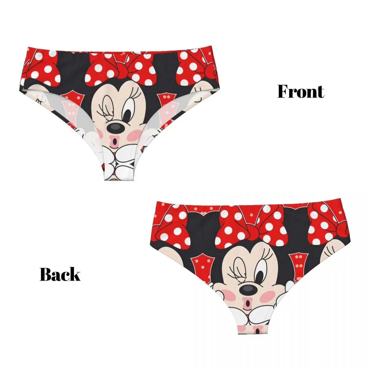مخصص المرأة ميكي ماوس ميني الرسوم المتحركة فيلم قبلة سراويل تمتد أنيمي ملخصات الملابس الداخلية