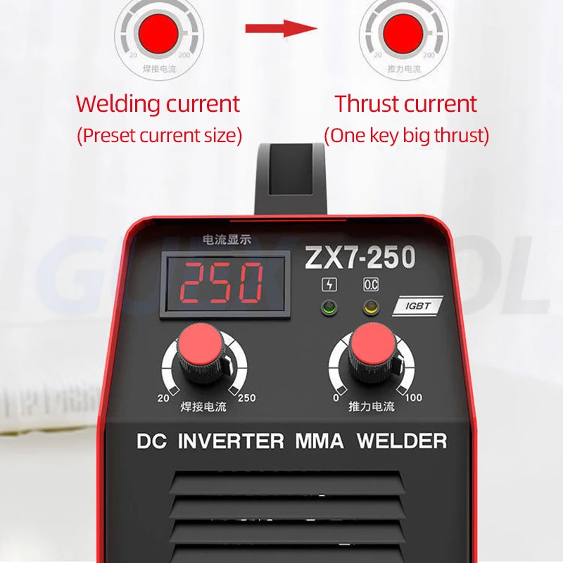 Máquina de solda semiautomática portátil, ferro de solda elétrico, ARC soldadores, portátil, 220V