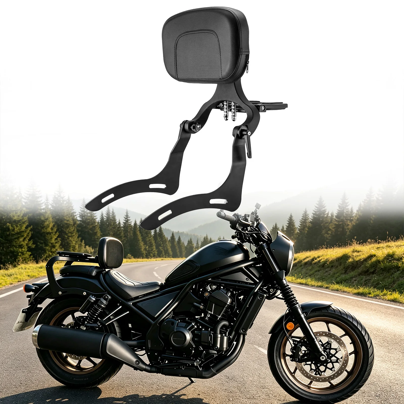 Sissy bar réglable et pliable pour conducteur et passager, compatible avec Honda Rebel 1100 DCT SE CMX 1100 CM 1100