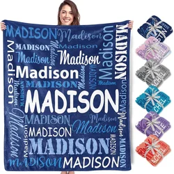 Personalized customized blankets with names, customized children's linen blankets, Christmas blankets, women's and men's gifts
