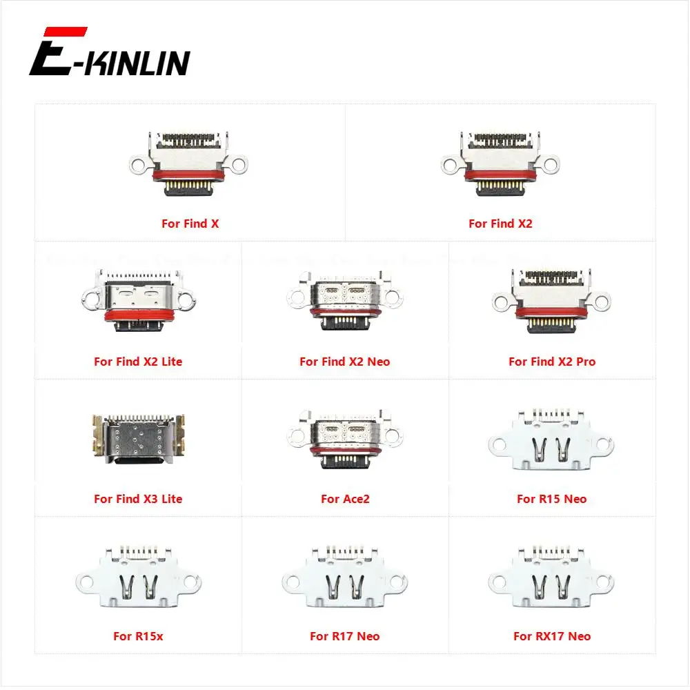 USB Jack Charge Charging Connector Plug Dock Socket Port For OPPO Find X X2 X3 Ace2 R15 R15x R17 RX17 Neo Lite Pro