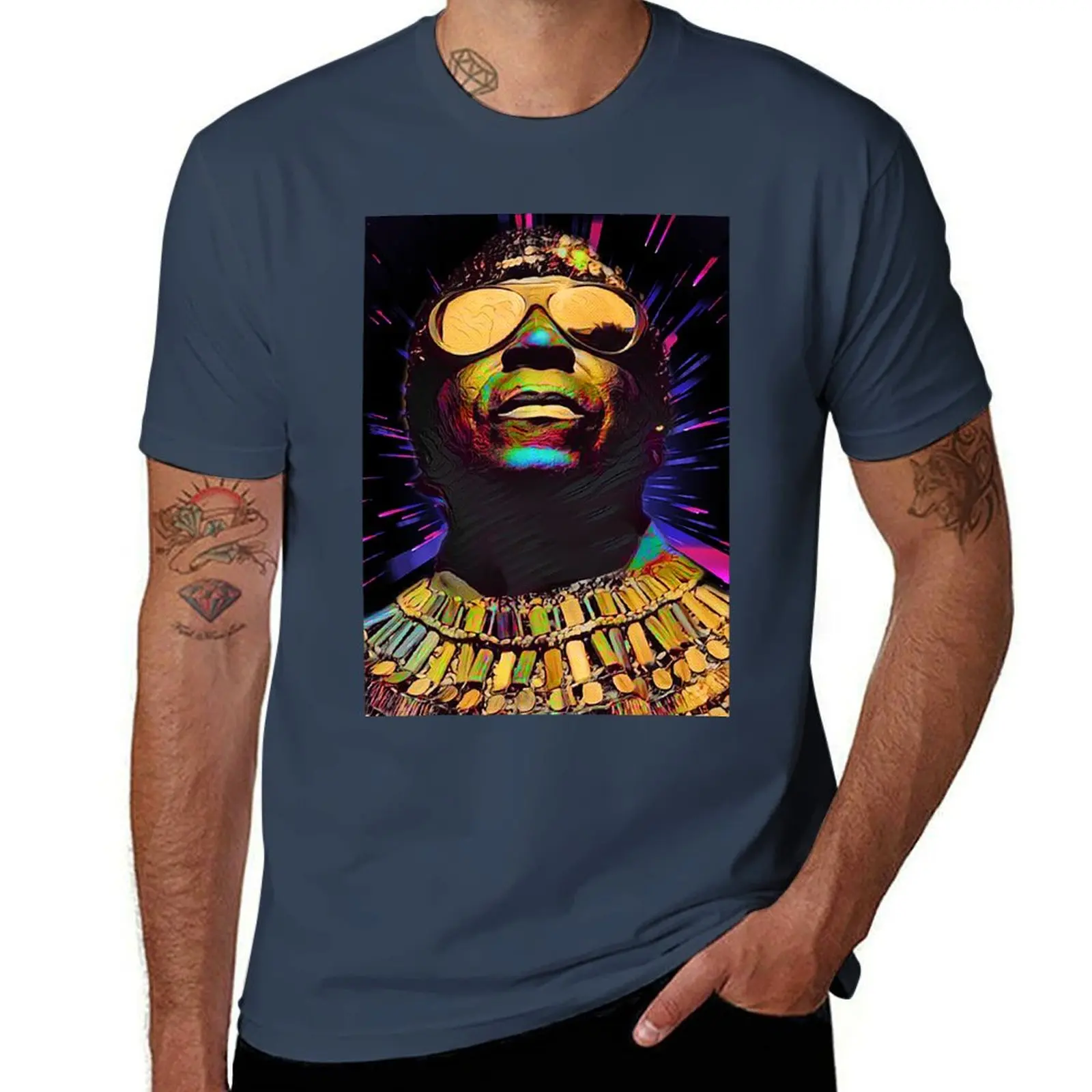 

Sun Ra - Space Is The Place T-Shirt Big Size Crew Neck T-Shirt