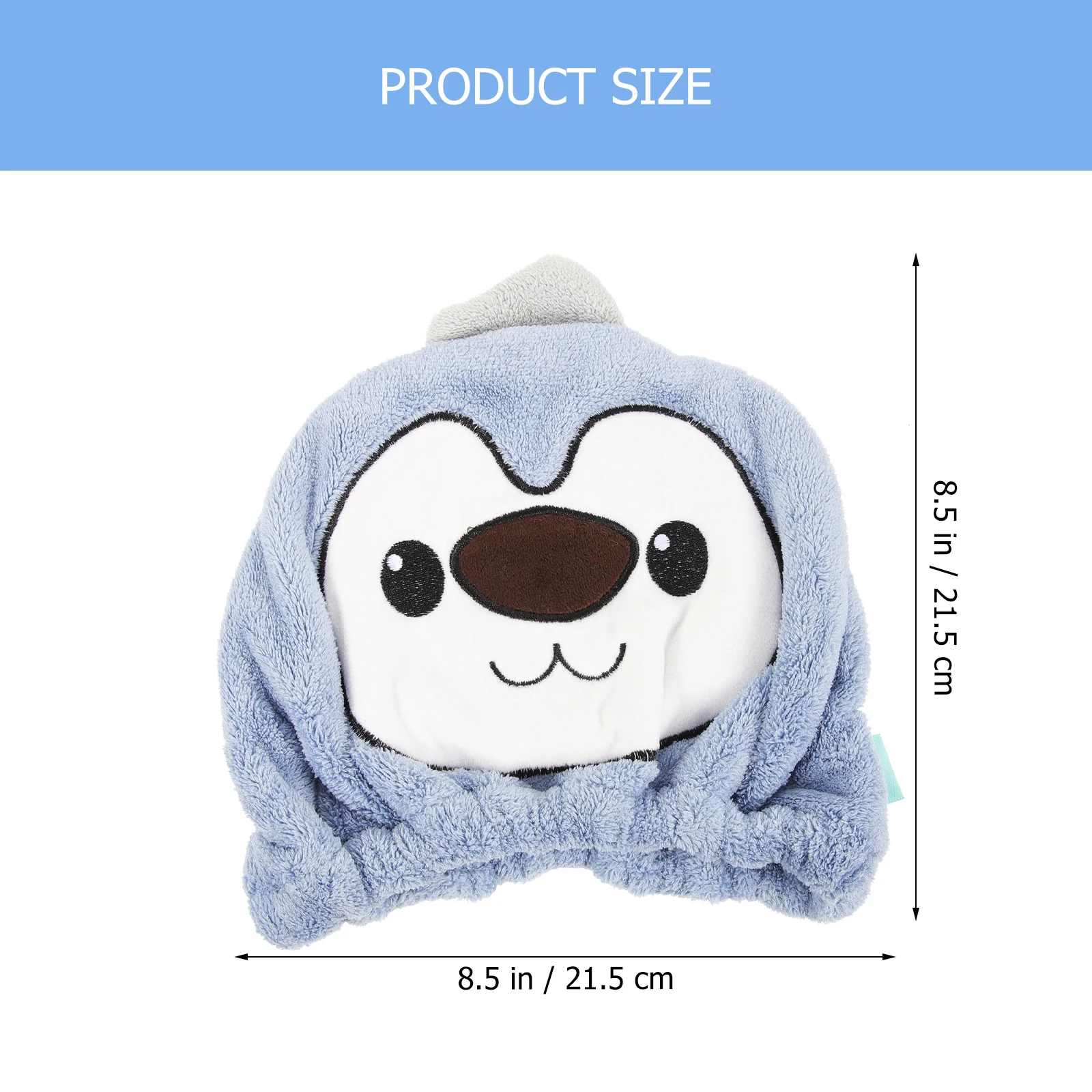 

Absorbent Hair Drying Hat Cartoon Style Comfortable Quick Drying Cap Head Wrap Towel for Wet Hair Travel Use Head Towel