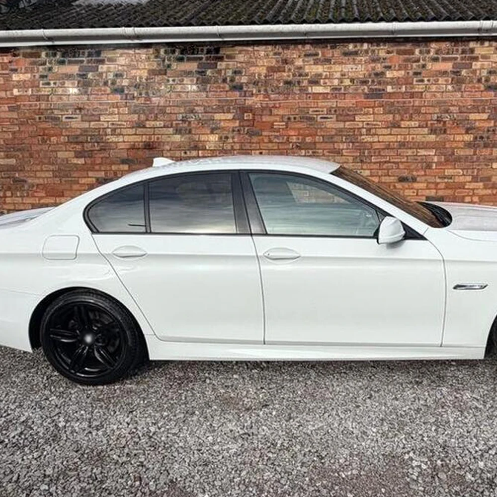 Glänzender/Matter Schwarzer Chrom-Aufkleber zur Entfernung für BMW 5er F10 2011-2017 Limousine, Außenverkleidung der Autofenster – Detail 4