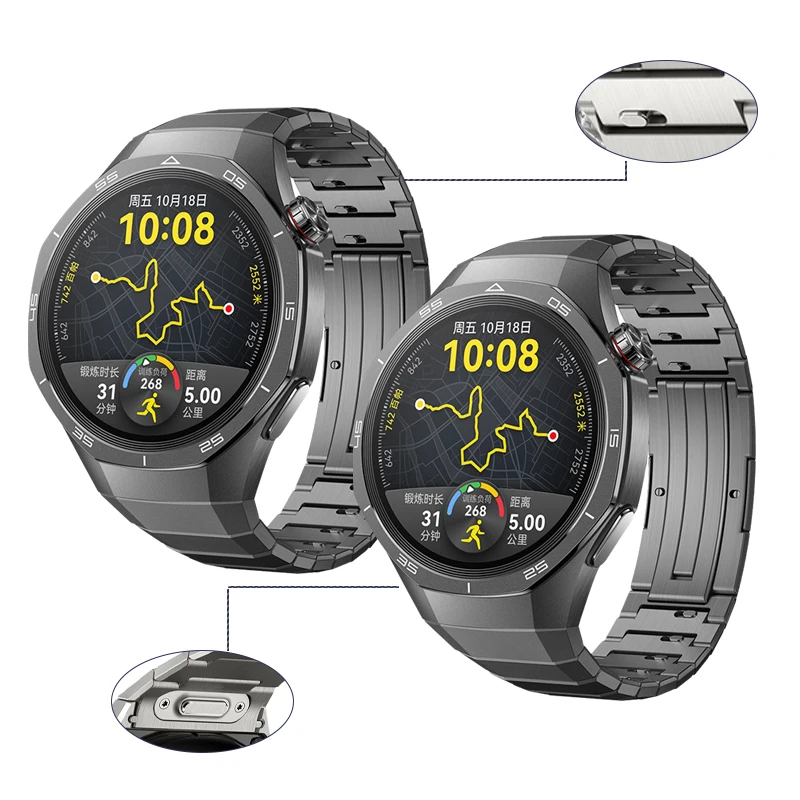 Original No Gaps Luxury Titanium Strap for Huawei Watch GT 5 Pro