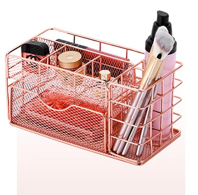 Nordic Metal Multi-Layer Desktop Organizer for Office, Stationery, Cosmetics, Multi-Purpose Drawer Storage