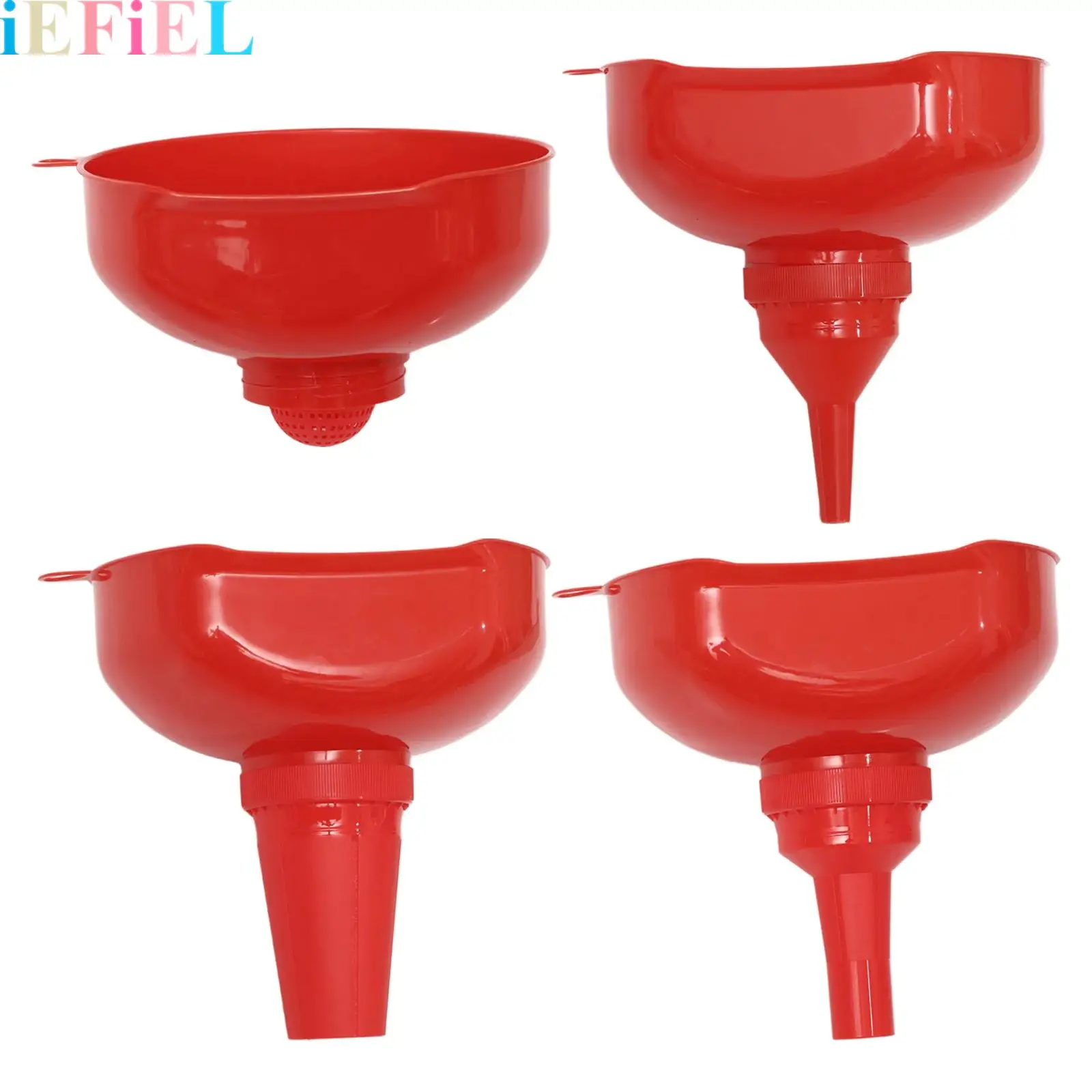 

Plastic Wide Mouth Funnels for Kitchen Use Versatile Food Grade Funnels for Filling Bottles Cooking Funnel Set with Strainer