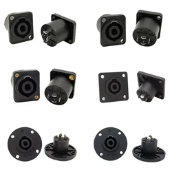 5/20/100PCS 4 Pin Speakon Female Jack Socket Power Plug Audio Loudspeaker Amplifier Converter Connector Cable Plug With Lock