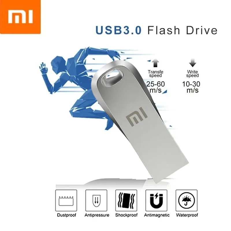 Xiaomi-Pen Drive USB 3.0 à prova d'água, Pendrive de alta velocidade, disco de memória portátil atualizado, 2TB, 1TB