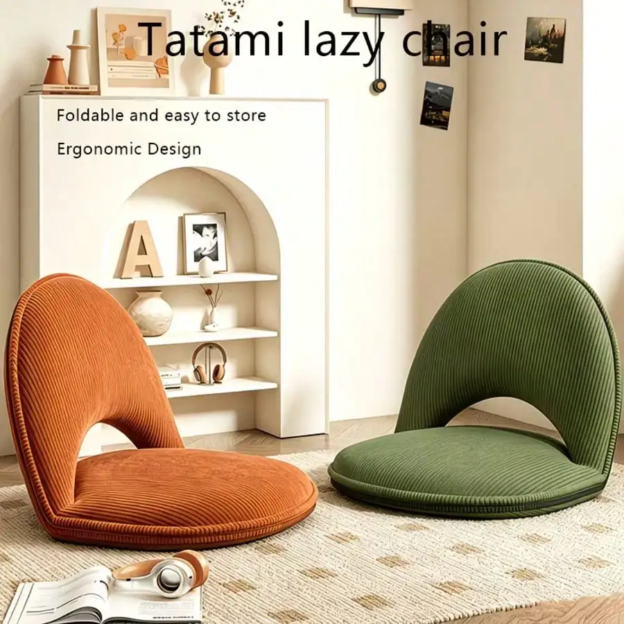 Adjustable Floor Chair - Leisure Lazy Sofa With Backrest Floor Seat, Foldable And Detachable Zipper Lounge Chair, Interior Decoration Soft Cushion Meditation Chair, Suitable For Living Room, Bedroom, Tatami, Round Window