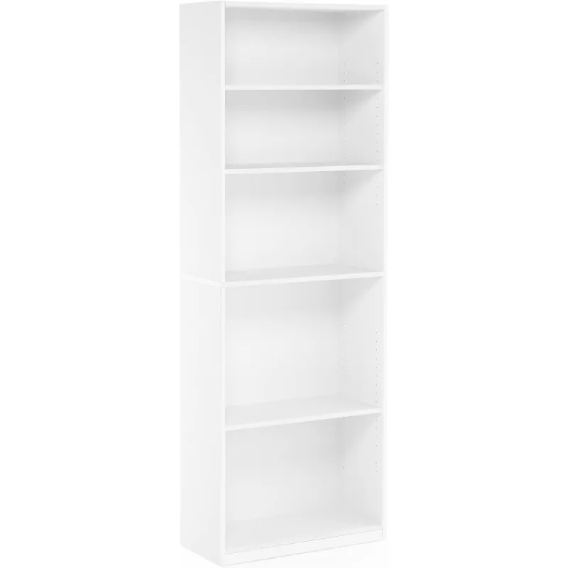 

JAYA Simply Home 5-Shelf Bookcase, 5-Tier, White