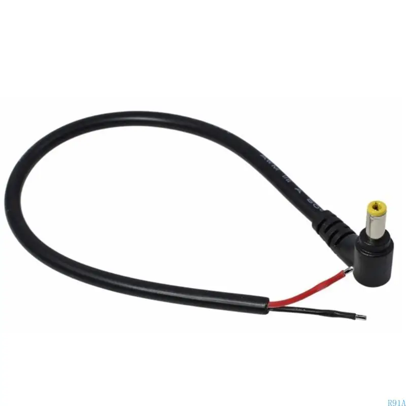

R91A Power Pigtails Cable 5.5MM x 2.5MM Male Plug to Bare Wire Open End Power Wire Supply Repair Cable 18AWG Tinned