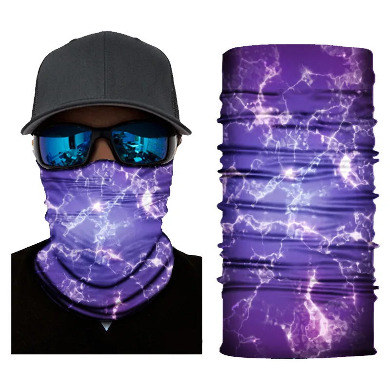 Colorful Landscape Starry Pattern Hair Bandana Galaxy Sky Printed Women Camping Travel Neck Scarf Men Running Headband Gaiter