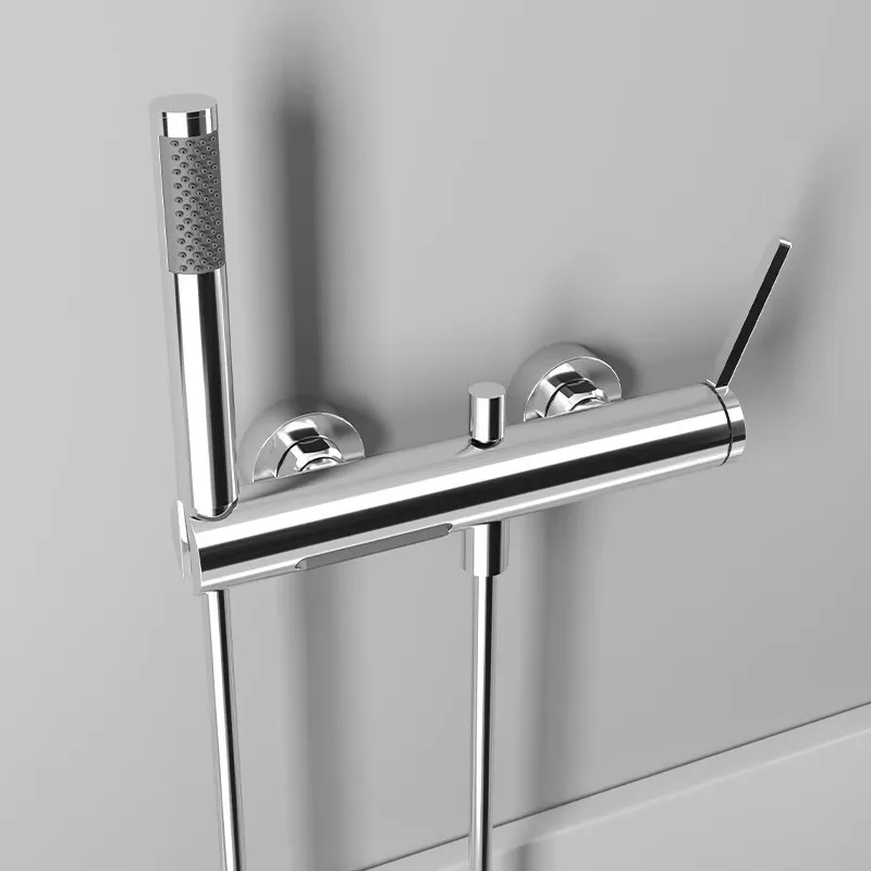 نحى الذهب حوض استحمام للاستخدام في الحمام و خلاط دش رمادي حمام ودش صنبور مجموعة الحائط النحاس الأسود/الكروم الحمام الصنابير النحاس #3