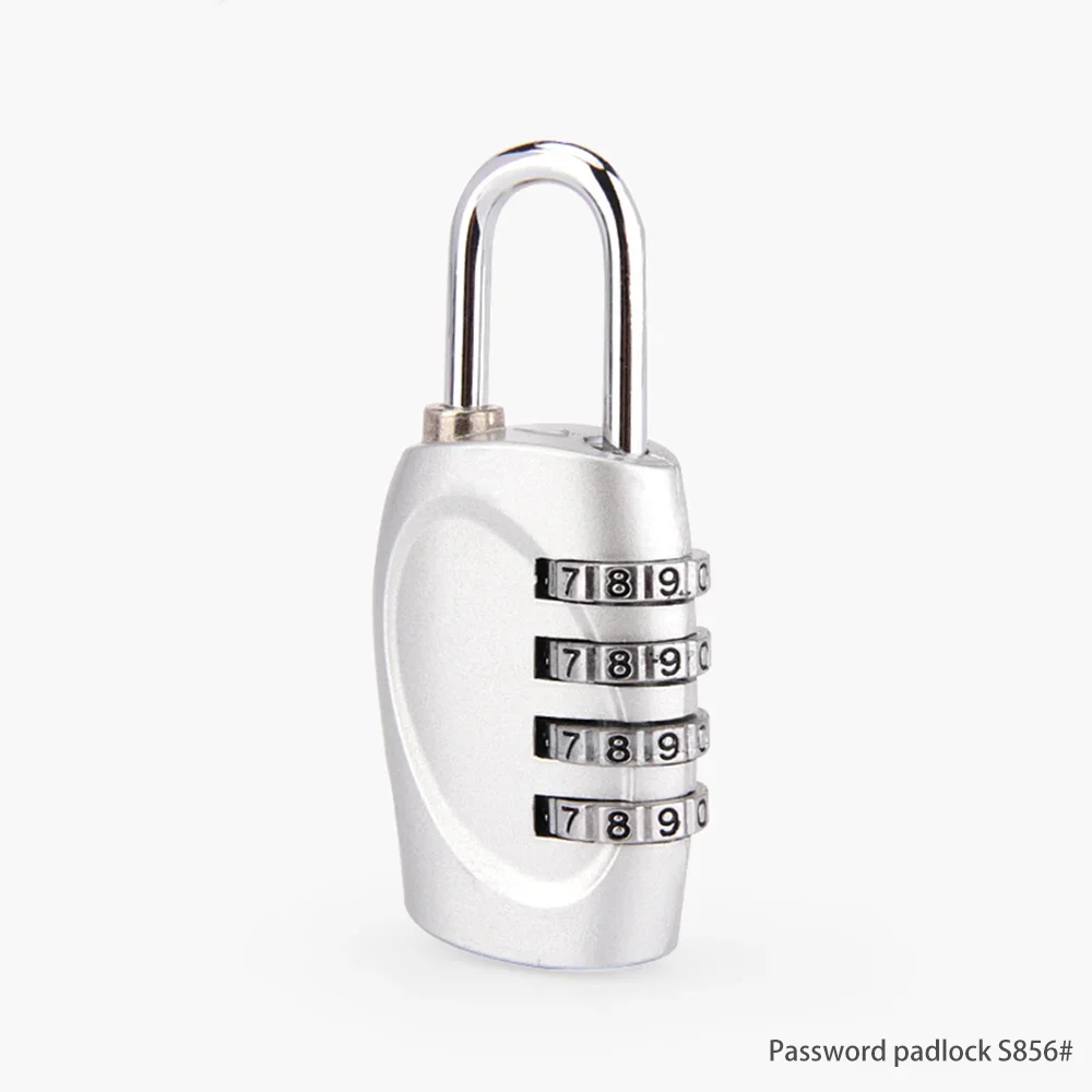 Popular 4-digit Password Padlock 6-color Gym Locker Anti-theft Combination Lock Luggage Travel Safety Lock Zinc Alloy Hardware