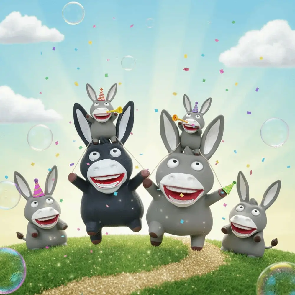 

Cute Indestructible Squeeze Toy Donkey Silicone Stress Relief Toy Soft Material Slow Rising Donkey Shape Squeeze Toy Anti Stress