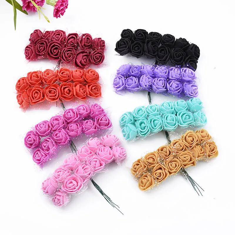 144 Stück Künstliche Blumen aus PE-Garn, Rosen für Außenbereich, UV-Schutz, Großhandel, Gartenbogen, Wandkranz, Hochzeit, Heim-DIY, Geschenkbox, Festlichkeiten – Detail 2