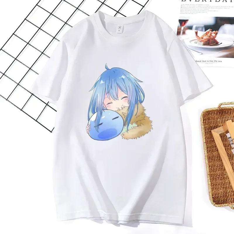 Harajuku Fashion Women T-shirt Cartoon Rimuru Tempest That Time I Got Reincarnated As A Slime Short Sleeve T Shirt Clothes Top