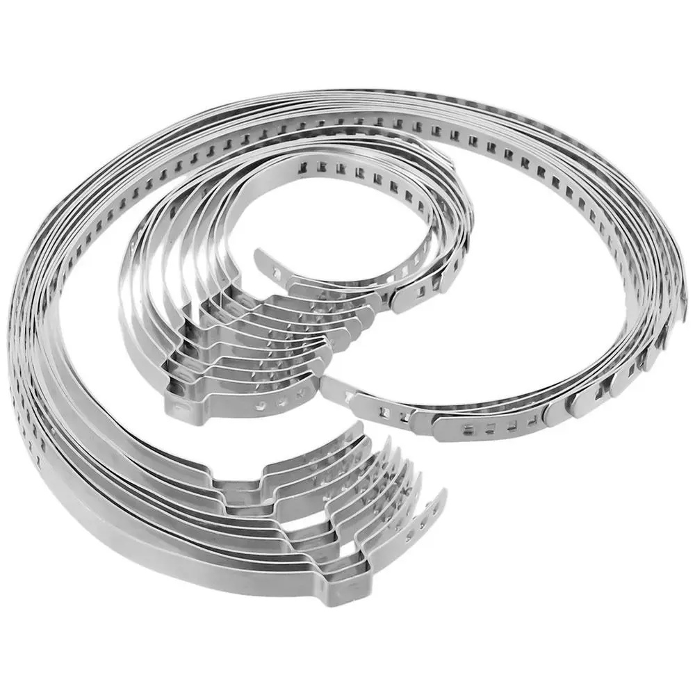 20 قطعة المحمولة الفولاذ المقاوم للصدأ سيارات CV الأحذية المشابك استبدال العالمي خراطيم السيارات المشابك قابل للتعديل 20-125 مللي متر اكسسوارات السيارات