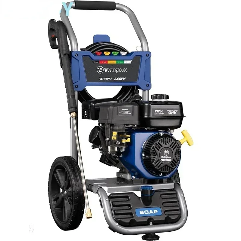 Westinghouse WPX3400 Gas Pressure Washer, 3400 PSI and 2.6 Max GPM, Onboard Soap Tank, Spray Gun and Wand, A