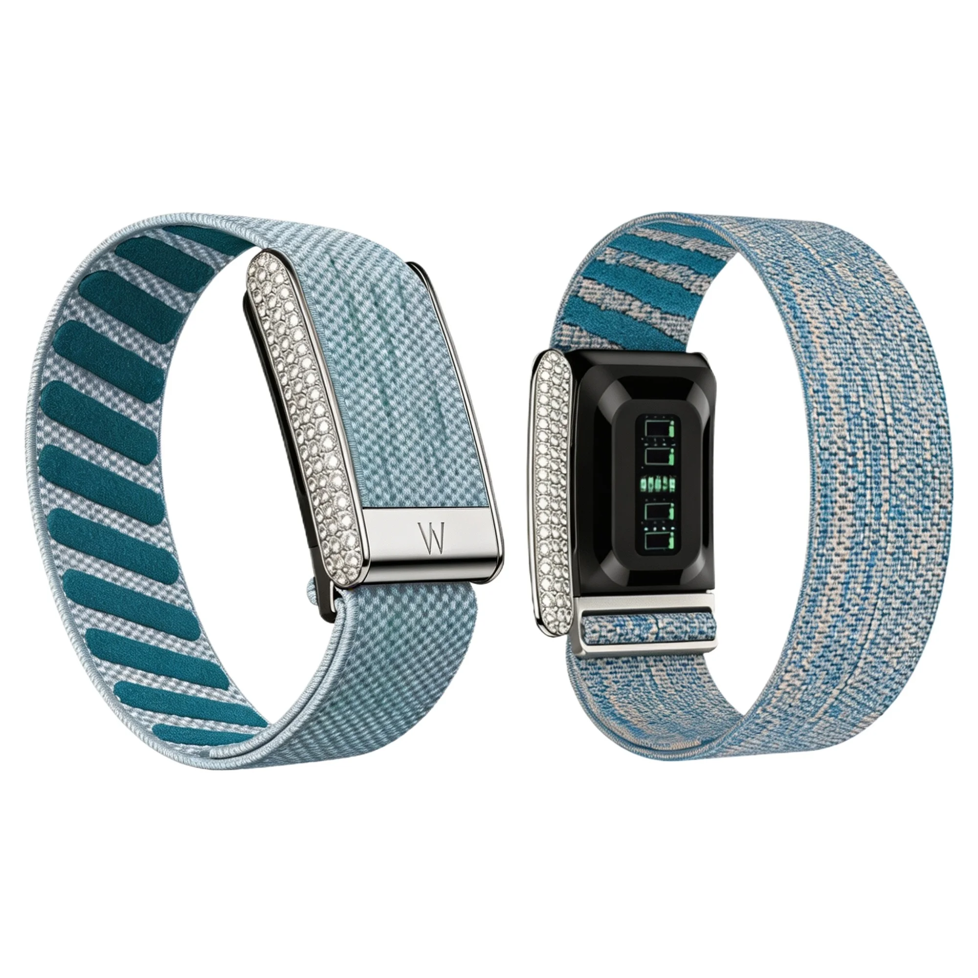 For Whoop 5.0 Diamond-Studded Nylon Elastic Sports Replacement Wristband Fitness Tracker