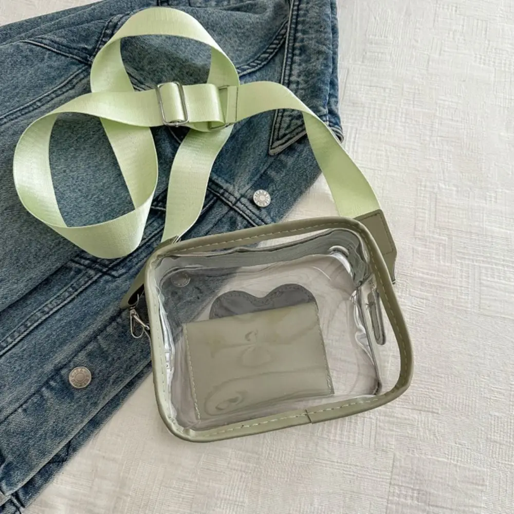 Casua alça ajustável crossbody saco transparente pequeno saco de telefone à prova dwaterproof água pvc bolsa quadrada
