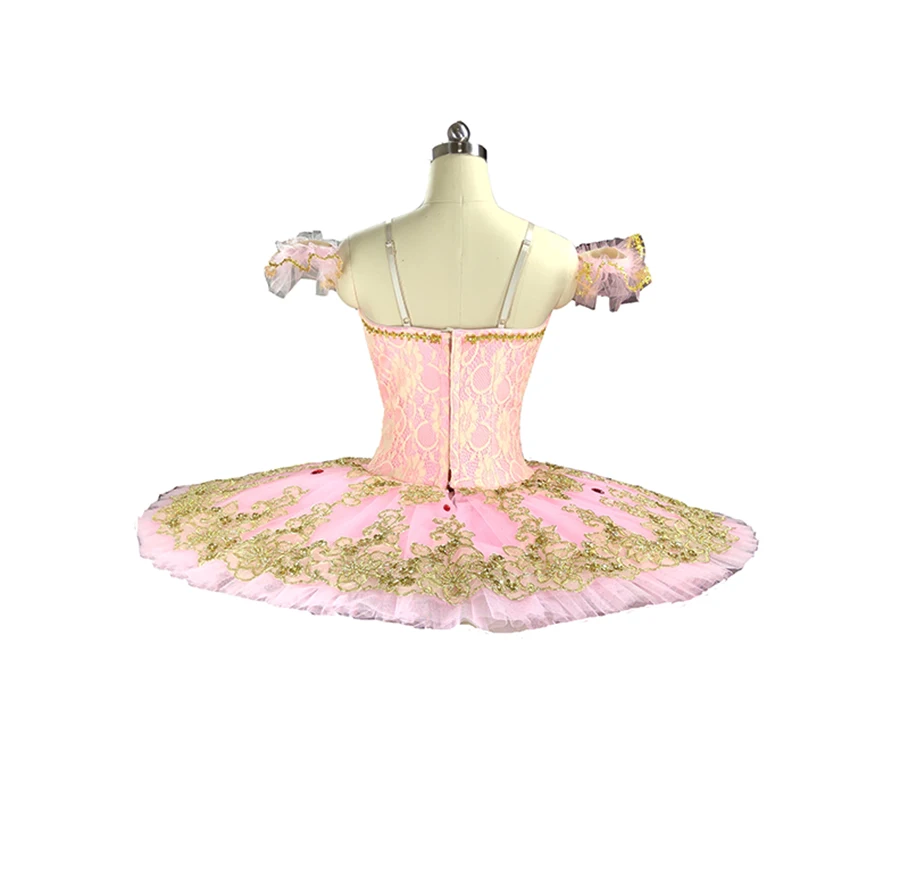 Rosa ouro fada clássico profissional ballet tutu meninas prato tutus adulto bela adormecida panqueca tutu palco traje feminino