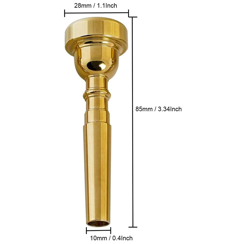 

A29Z-Trumpet Mouthpiece 7C 5C 3C Trumpet Mouthpiece Set Replacement Musical Instruments Accessories (3 Pack)