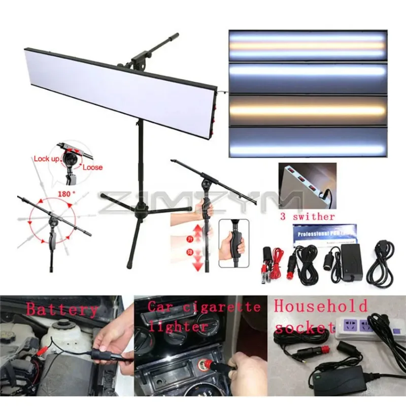 110V/220V LED Lamp Sheet Metal Repairer Car Dent Repair Tools LED Light Reflection Board with Adjustable Holder Hand Tool Set