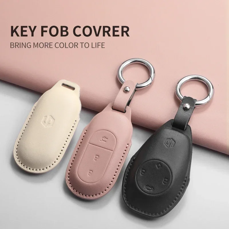 Pokrowiec na kluczyk samochodowy do Leapmotor T03 S01 C11 na lata 2023-2025 Leapmotor C01 T03 S01 C11 Leap Motor PU Leather Keyring