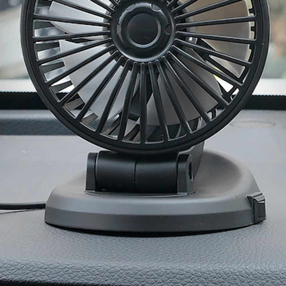 Dispositivo de refrigeración para vehículos, ventilador de circulación de aire ajustable, accesorios para vehículos de automóvil de 2 velocidades, 5/12/24V