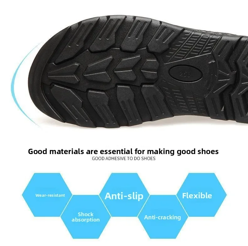 Langlebige Sommer-Herrensandalen, rutschfeste Sandalen mit weicher Sohle, Strandsandalen, dicke Sohle, lässige Slipper, modische Sandalen – Detail 9