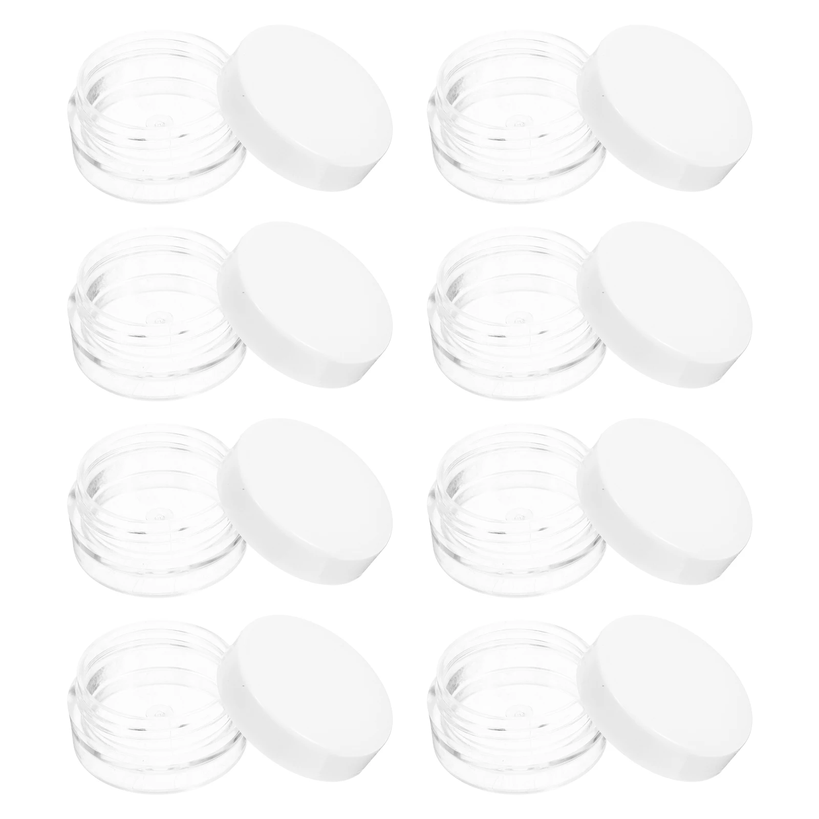 

20pcs Cream Jars 3G Portable Lotion Containers Transparent Sample Storage Boxes Leakproof Cream Dispenser For