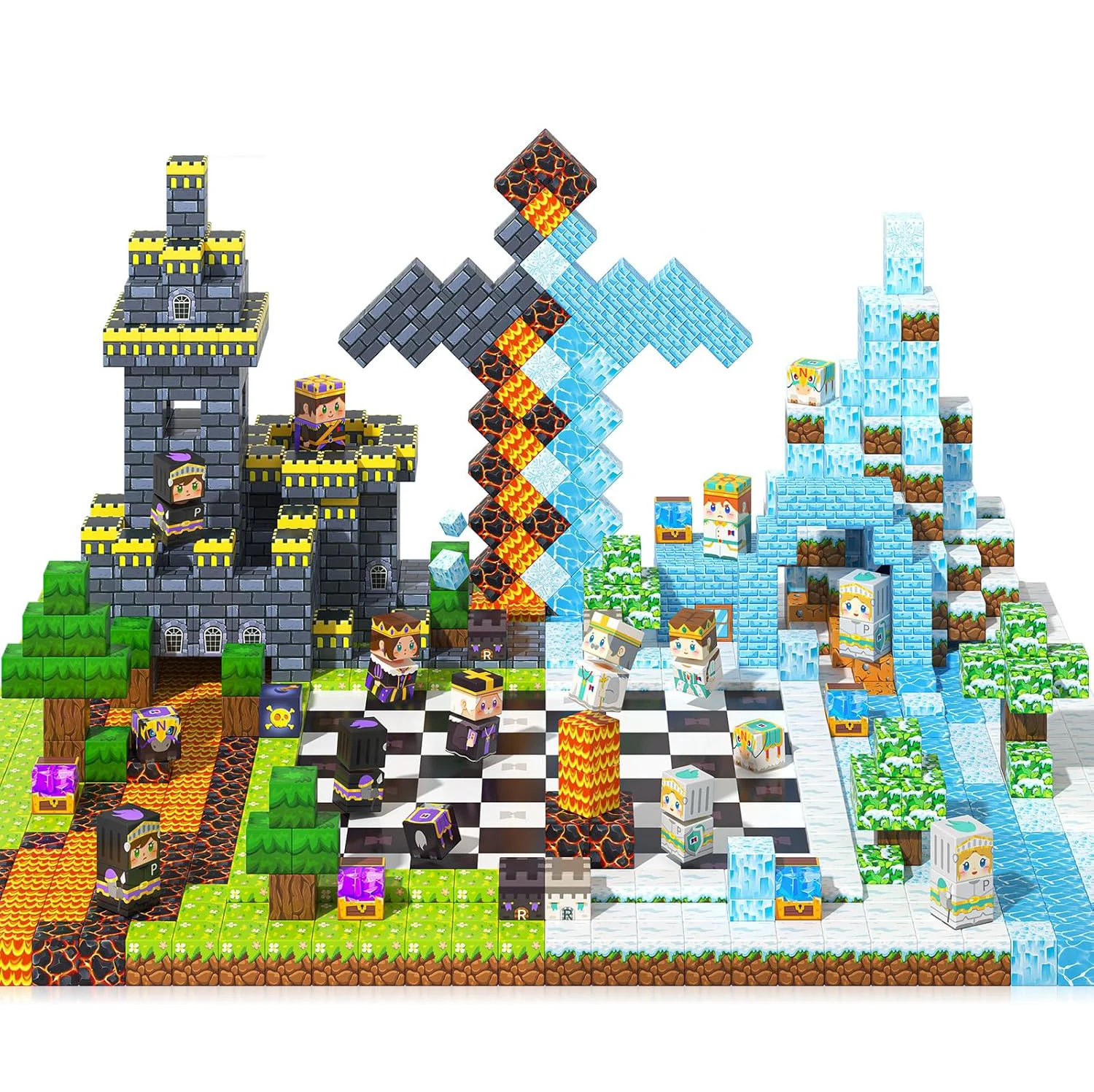 

1pc Random 100-PCS 2025 Magnetic Blocks. Vivid colors, free building for STEM-building-play skills. A quality holiday gift.