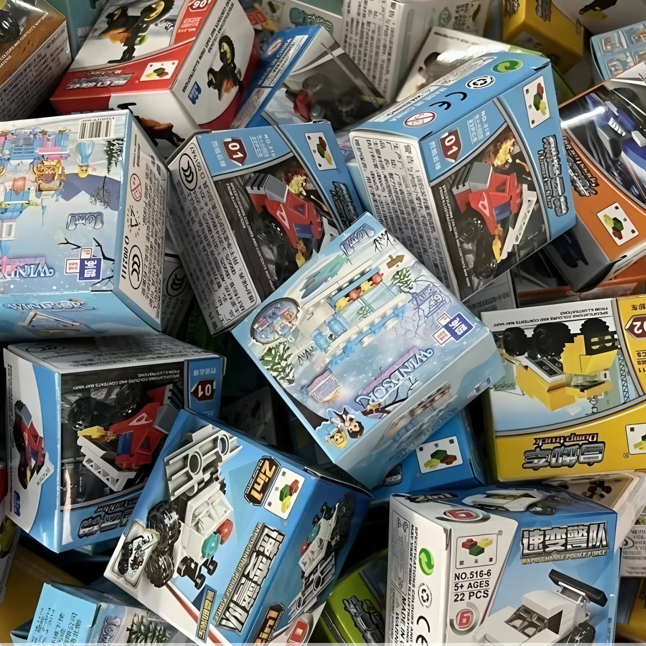 Military Mystery Box Building Blocks Construction Vehicles Engineering Toys for Boys Clearance Sale STEM Educational DIY Kit