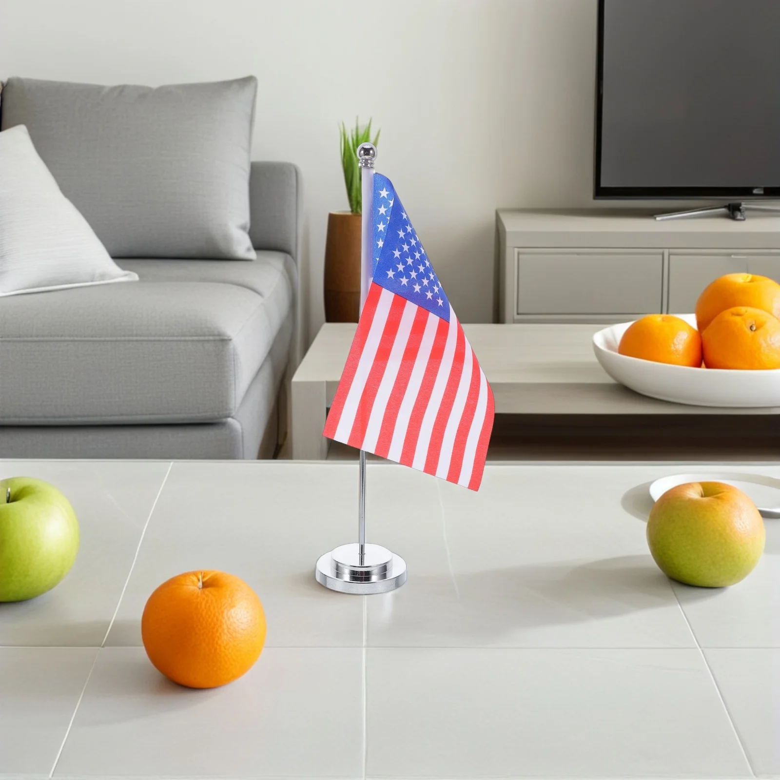 

Desk Decor Mini American Tabletop Flag With Iron Base Stable Stand For Office Home Desktop Decoration Usa Table Flag Ornament
