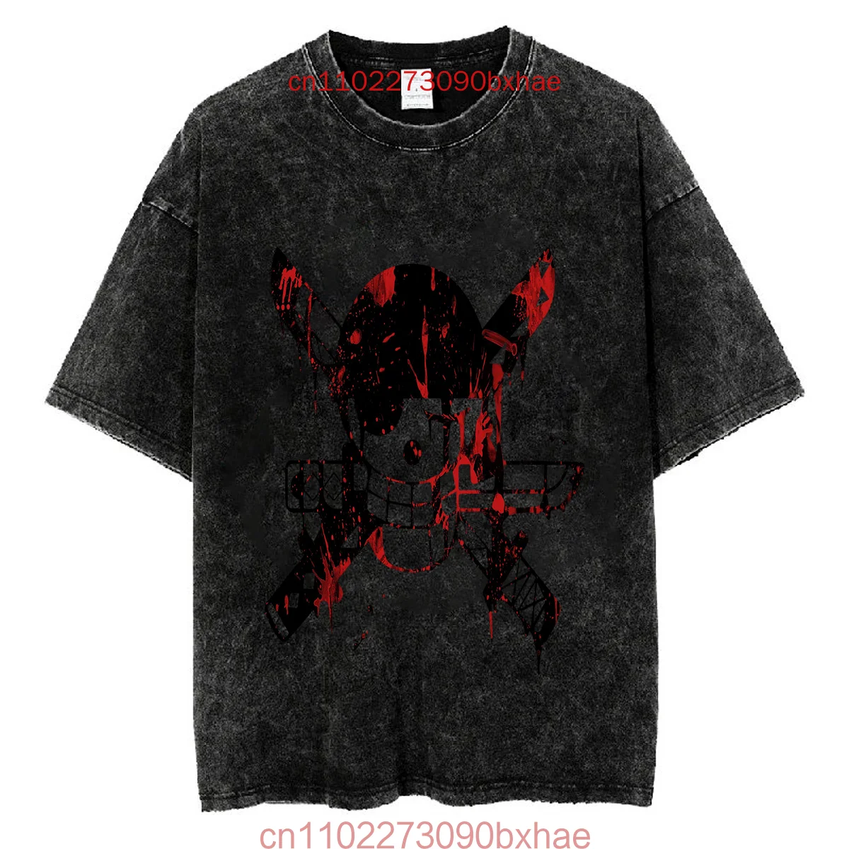 

Новинка 2025, мужская уличная модная стираная футболка, цельная футболка с рисунком, хлопковые повседневные черные женские топы в стиле Харадзюку