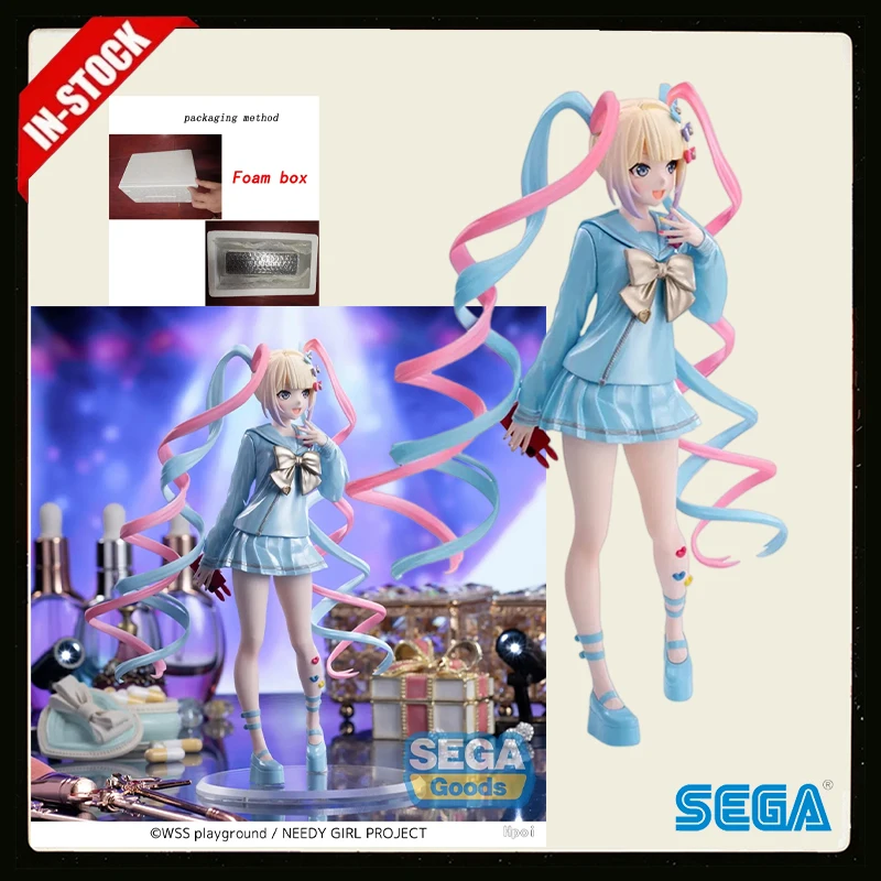 Oryginalna figurka SEGA Luminasta NEEDY GIRL OVERDOSE OMGkawaiiAngel, figurki anime, model, zabawka, prezenty, dostępne od ręki.