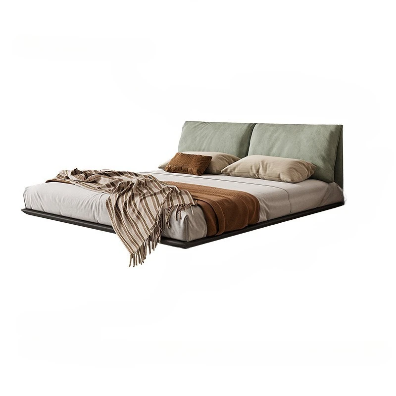 

Italian minimalist suspended fabric bed master bedroom modern minimalist cream