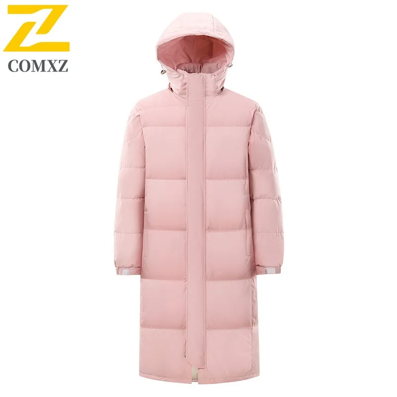 Maxbarley 2025 Winter Down Jacket Men Long Fashion Windproof Warm White Duck Down Filler Coat Snow Ski Cold Proof Puffer Jacket