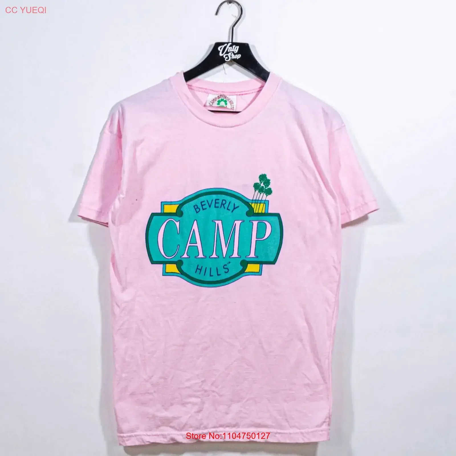 Camp Beverly Hills T Shirt One Size VTG 80s 90s Preppy Streetwear vintage Washed fashion designer clothes Versatile streetwear