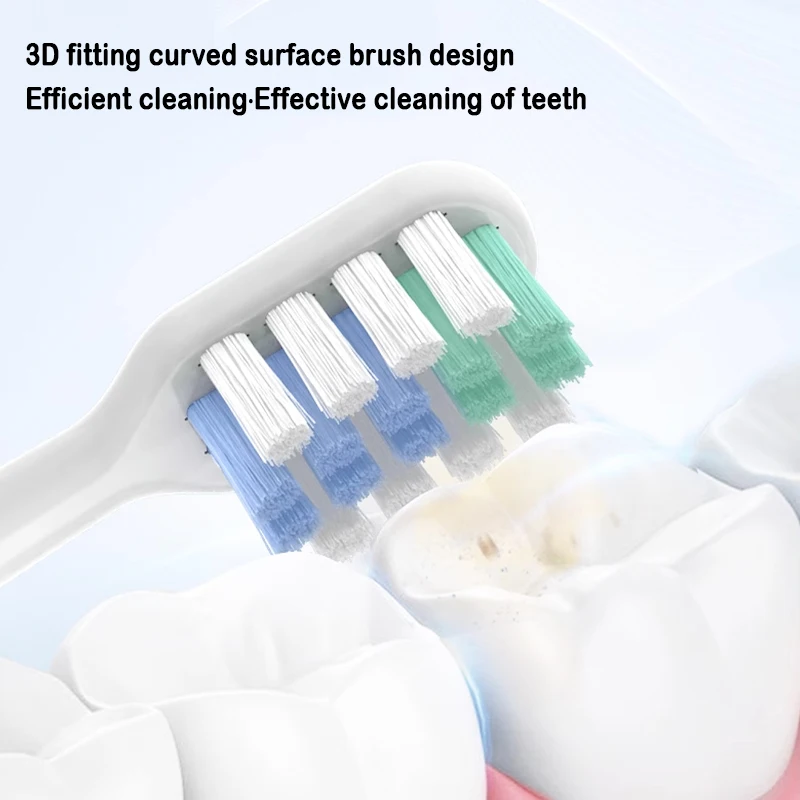 Testine di ricambio da 4 pezzi per testine per spazzolino elettrico DR.Bei C1 C2 E0 S7 Sonic con setole morbide